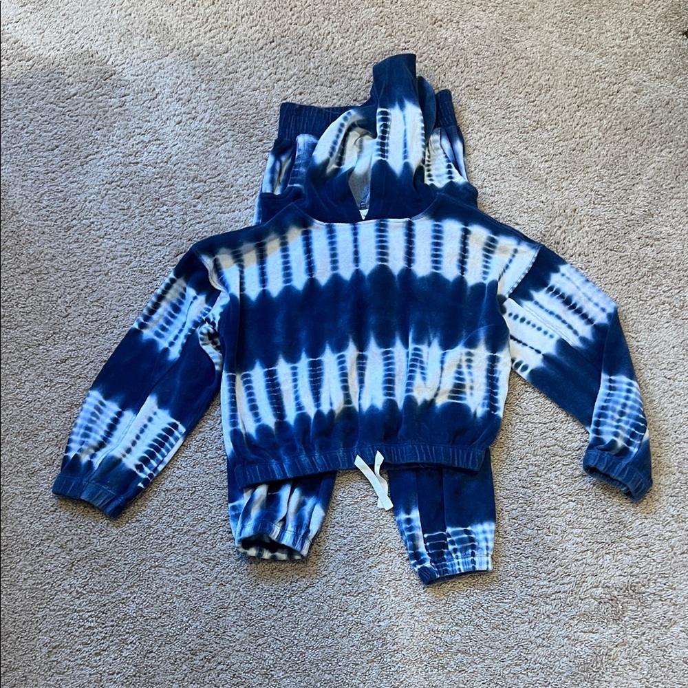 Kids Tie-Dye Matching Set - Blue